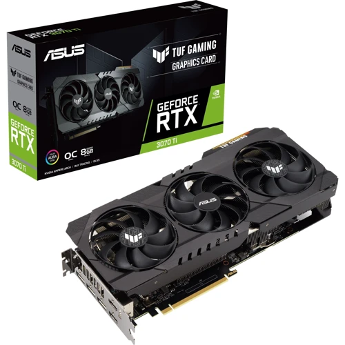 Видеокарта ASUS GeForce RTX3070 Ti 8Gb TUF OC GAMING (TUF-RTX3070TI-O8G-GAMING): Объем памяти, Гб 8