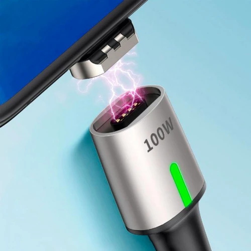 Кабель Baseus Cable USB-C to USB-C Zinc Magnetic 1.2m Black (CATXC-K01) фото 5