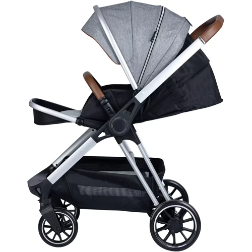 Универсальная коляска FreeON 3 в 1 Fantasy Grey-Black (44565): Возможность установки люльки есть