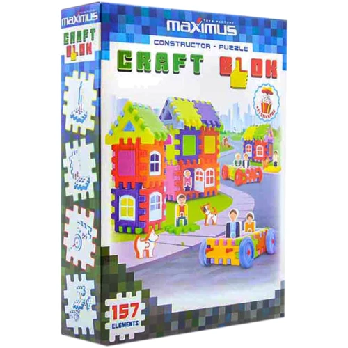 Конструктор Maximus Craft Blok 157 элементов с наклейками (9177)