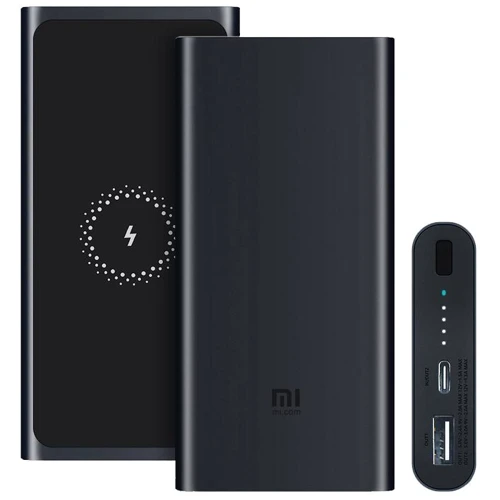 Внешний аккумулятор Xiaomi Power Bank 10000mAh Wireless Charger 18W Black (PLM11ZM)