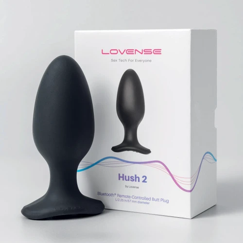 Анальная смарт-вибропробка Lovense Hush 2, размер L