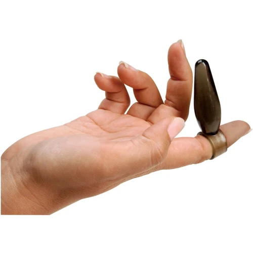 Анальная пробка Bottoms Up Finger Rimmers, малая 6.98x1.9 см, серый