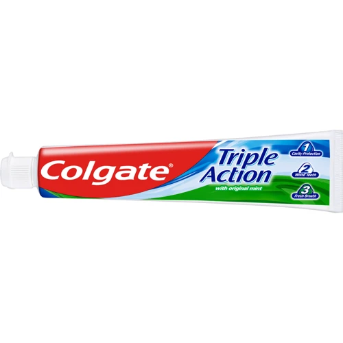Colgate Зубная паста Тройное действие 75 ml: Назначение Комплексная защита, Свежесть дыхания, Очищение