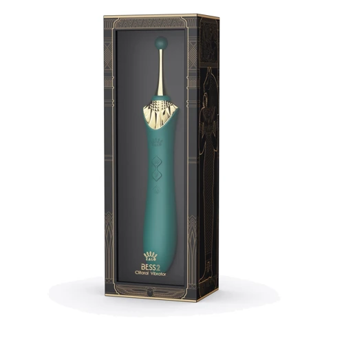 Мультифункциональный вибратор Zalo - Bess 2 Turquoise Green (4 насадки, подогрев)