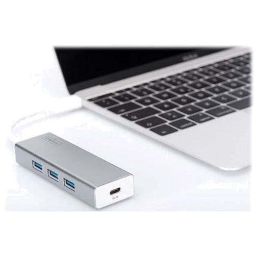 Адаптер Digitus Adapter USB-C to 3xUSB 3.0+USB-C Silver (DA-70242) фото 4
