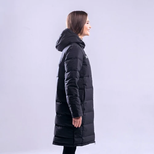 Пуховик Peak FW594058-BLA 40 черный зимний длинный: Сезон Зима