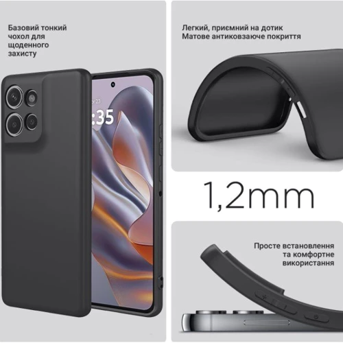 Чехол для телефонов BeCover TPU Case Black for Motorola Moto G75 (712752)