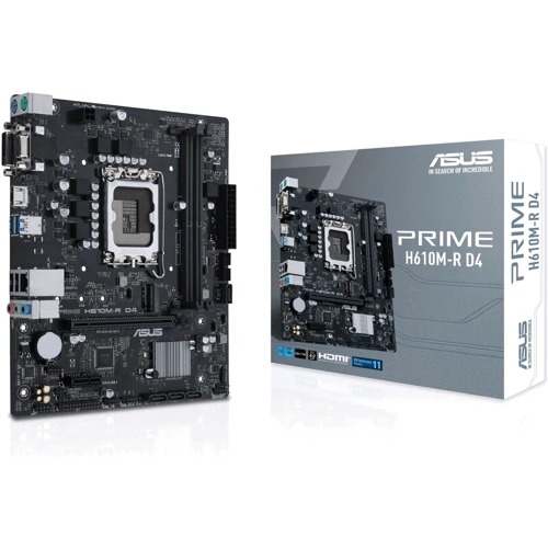 ASUS PRIME H610M-R D4: Разъемы на плате USB 3.2 Gen 1, USB 2.0, SATA 3.0, PCI Express x1, M.2