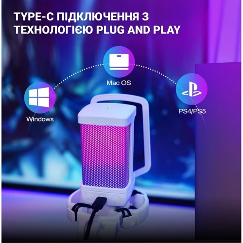 Конденсаторный USB микрофон Fifine Q6TW White фото 10