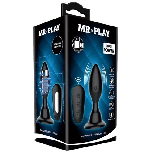 Анальный стимулятор с вибрацией MR PLAY - VIBRATING ANAL PLUG, BI-040076W-MR