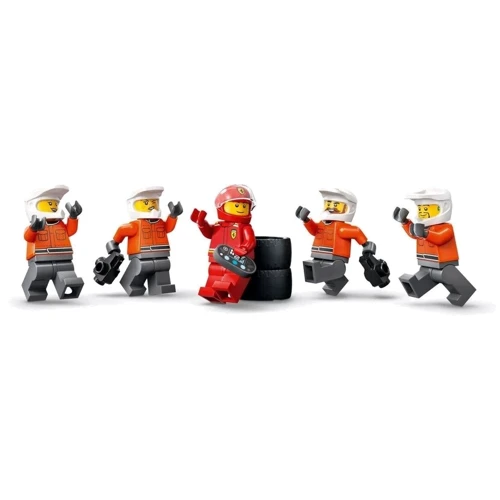 Конструктор LEGO City Пит-стоп и пит-экипаж F1 с болидом Ferrari 322 деталей (60443) фото 7
