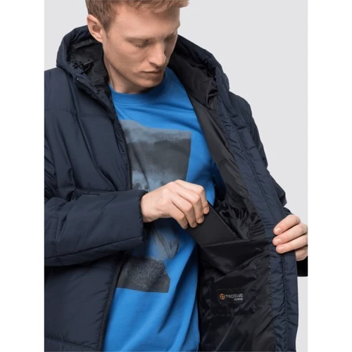 Куртка Jack Wolfskin North York Jacket 1206381-1010 54 синяя зимняя с капюшоном: Подкладка На подкладке