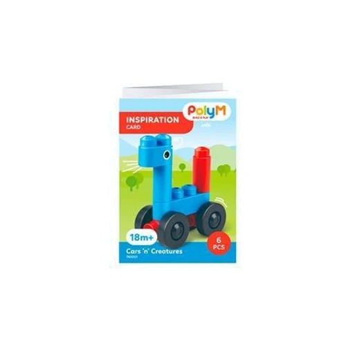 Конструктор PolyM Машинки и зверьки 6 деталей (760001)