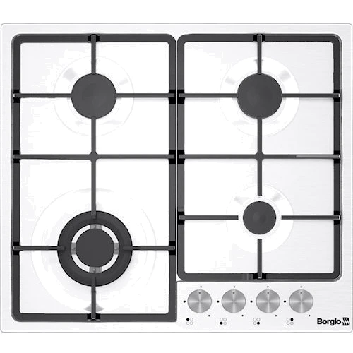 Варильна поверхня газова Borgio 6741-17 W (White Enamelled): Розташування панелі фронтальне