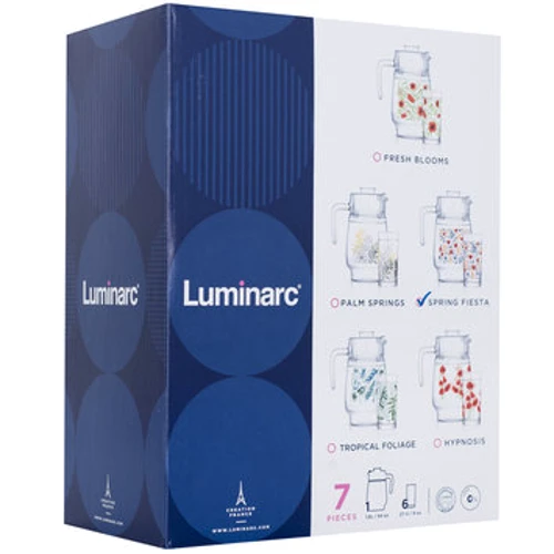 Набір для напоїв Luminarc AMSTERDAM SPRING FIESTA 7 предметів (P4818): Матеріал ударостійке скло