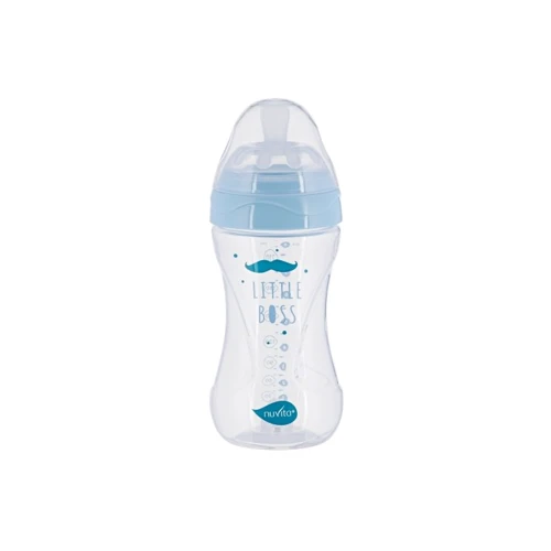 Бутылочка Nuvita для кормления Mimic Collection 250 мл 3+ антиколиковая голубая (NV6031AZZURO)