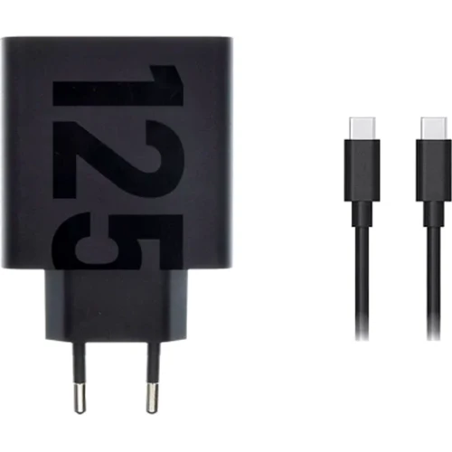 Зарядний пристрій Motorola Wall Charger USB-C GaN 125W з USB-C Cable 1m Black (SJMC1252): Кабель в комплекті USB-C