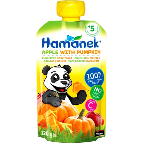 Пюре Hame Хаманек (пауч) яблоко с тыквой 120 (8595139790509)