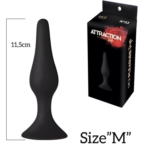 Анальная пробка на присоске MAI Attraction Toys №33 Black