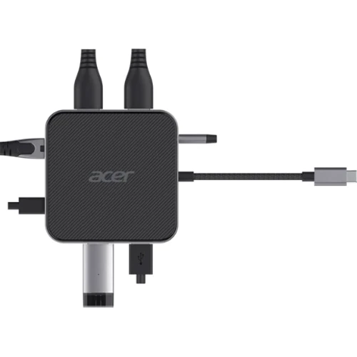 Адаптер Acer Adapter USB-C to HDMI+DisplayPort+2xUSB+USB-C+RJ45+3.5mm Black (HP.DSCAB.013): Додаткові роз'єми HDMI, DisplayPort