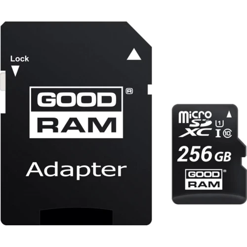 Карта памяти GOODRAM 256GB microSDXC Class 10 UHS-I U1 + adapter (M1AA-2560R12): Тип карты MicroSDXC