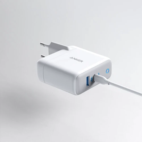 Зарядное устройство ANKER Wall Charger PowerPort USB 45W+USB-C 15W White : Кабель в комплекте отсутствует