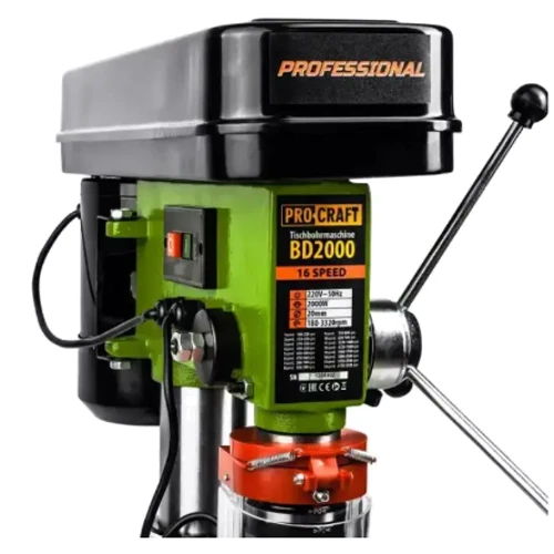 Сверлильный станок Procraft BD-2250: Потребляемая мощность, кВт 1.5