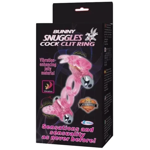 Эрекционное вибро кольцо с стимулятором клитора BUNNY Snuggles, BI-014079