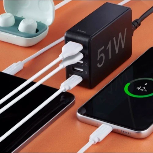 Зарядное устройство Hama Wall Charger 4хUSB+USB-С 51W Black (00201630) фото 8