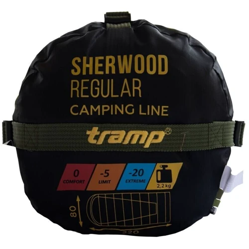 Спальный мешок Tramp Sherwood Regular R темно-оливковый/серый (TRS-054R-R) фото 13