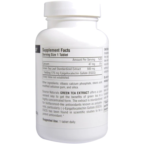 Source Naturals Green Tea Extract, 1000 mg, 120 Tab: Вид ферментні