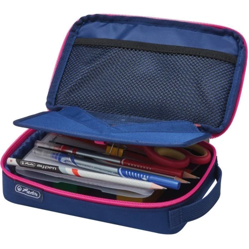 Пенал Herlitz 2Go Blue Pink с транспортиром в комплекте (50033355): Пол Для девочек