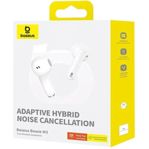 Наушники Baseus Bowie M3 White (A00051900211-00): Дополнительно Совместимость с Android, TWS наушники