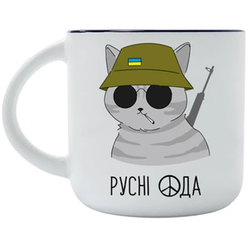 Чашка PAPAdesign Кіт ЗСУ 350 мл