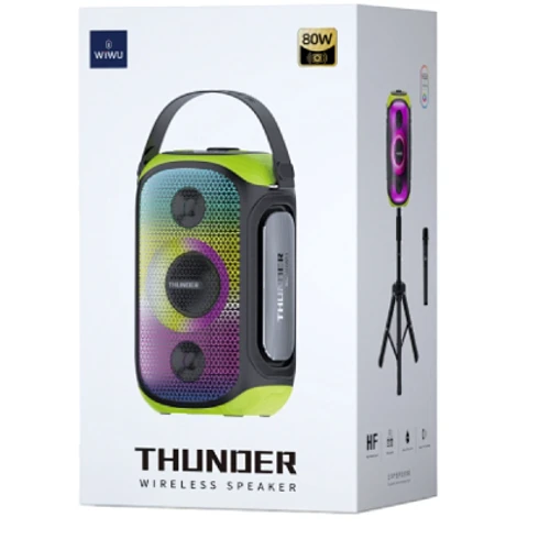 Акустика WIWU Thunder P20 80W Black: Тип портативная
