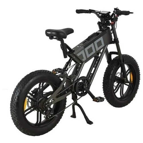 Електровелосипед Kugoo T01, (500 Вт, 48 В, 13 А/год), колеса 20", сірий: Розмір 1420x300x800 мм