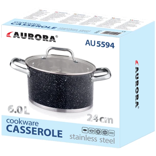 Кастрюля Aurora 24 см 6 л ( AU 5594)