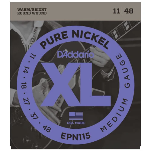 Струна для гитар Струны D`ADDARIO EPN115 XL PURE NICKEL BLUES/JAZZ ROCK 11-4