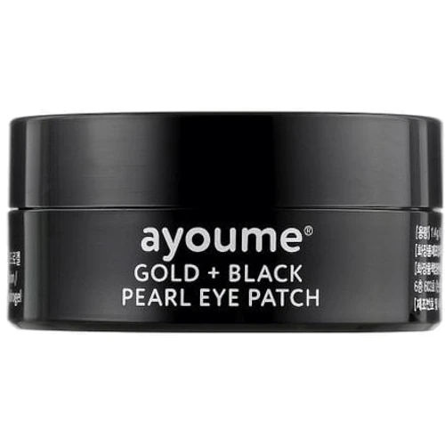 Ayoume Gold + Black Pearl Eye Patch Патчи для кожи вокруг глаз с золотом и черным жемчугом 60 шт.: Назначение Антивозрастное, Восстановление, От морщин, От темных кругов, Питание, Увлажнение
