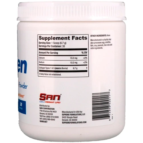 SAN Collagen Types 1-3 200 g /30 servings/ Unflavored: Форма випуску Порошок