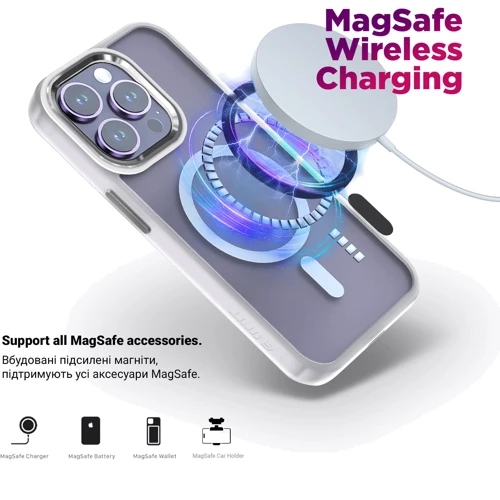 Чохол для iPhone ArmorStandart Unit MagSafe Case Matte Clear Silver для iPhone 11 (ARM74847): Матеріали поликарбонат и полиуретан