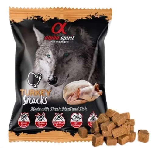 Лакомство для собак Alpha Spirit Snacks Turkey с индейкой кубики 50 г (as4002350): Тип Снеки