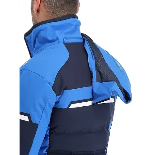 Гірськолижна куртка CMP Man Jacket Zip Hood (33W0887-N950) 54 синя з капюшоном фото 8