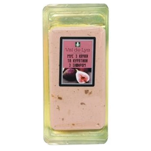 Паштет-мус Valde Lys з качки та курятини з інжиром 170 г (WT4335)