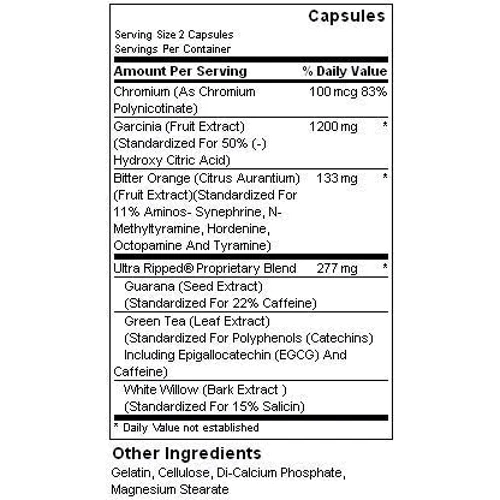 Жиросжигатель Ultimate Nutrition Ultra Ripped 2 caps: Пол Унисекс