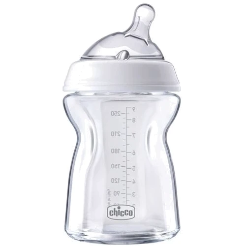 Пляшка пластикова Chicco Natural Feeling 250мл. соска силіконова 2+ середній потік (80723.00.50): Матеріал пластик