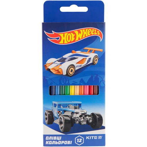 Олівці кольорові Kite Hot Wheels HW19-051, 12 кольорів