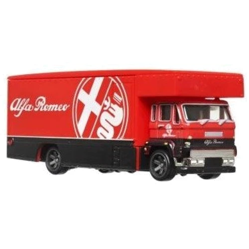 Коллекционная модель машинки Hot Wheels Car culture Alfa Romeo 155 V6 и транспортер Fleet Flyer (FLF56/HKF42)