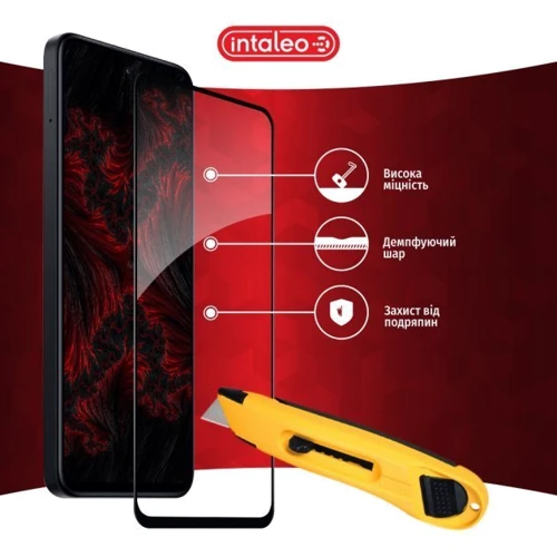 Аксессуар для смартфона Intaleo Tempered Glass Full Glue Black for Xiaomi Redmi 12: Материал стекло